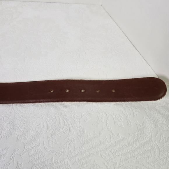 COACH 8500 Genuine Bone Leather D Ring Solid Brass Buckle Belt Women's Sz Large - Picture 10 of 13